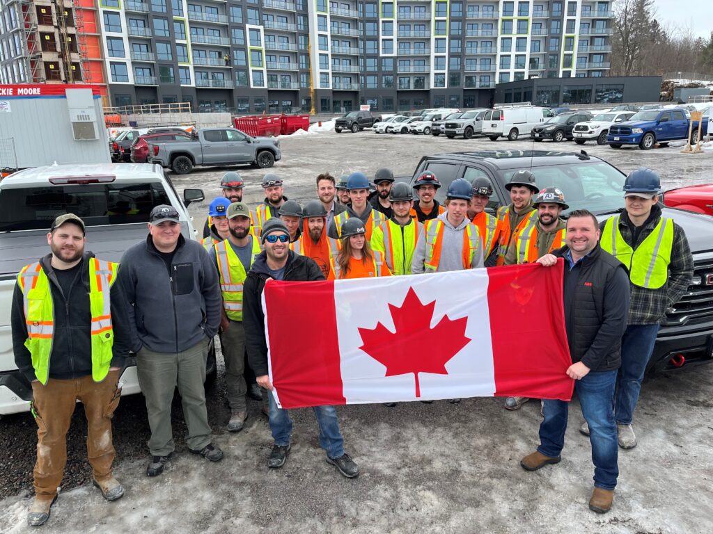 Dandrew Technologies electrical team at an Ottawa construction project